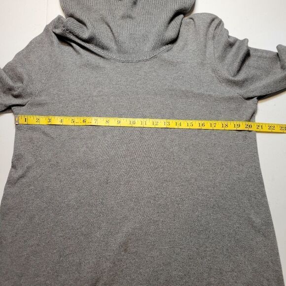 J. Jill Pure Jill Cotton Cashmere Gray Cowl Neck Sweater - Picture 11 of 12